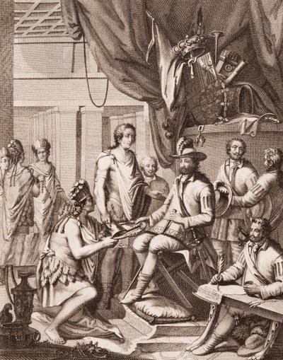 Montezuma, imparatorluğunu İspanya Kralı
