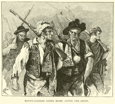 Kuşatma sonrası evlerine giden dağcılar by American School