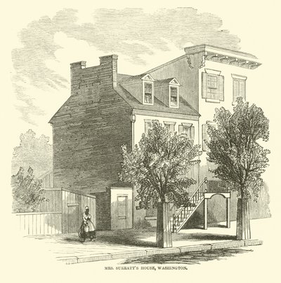 Bayan Surratts House, Washington, Nisan 1865 by American School