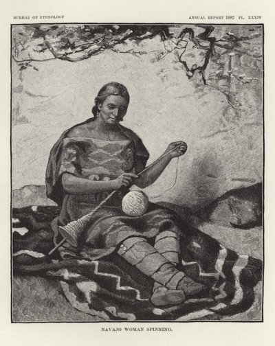 Navajo kadın iplik by American School