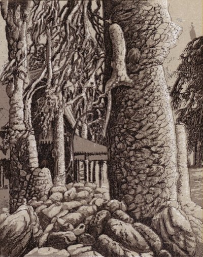 Niagara Şelalesi: Parkta kış harikaları (litho) by American School