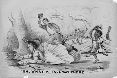 Oh, orada ne düşüş vardı!, J. Mayer & Co. Lith, Boston, 1865 dolaylarında yayınlandı. by American School