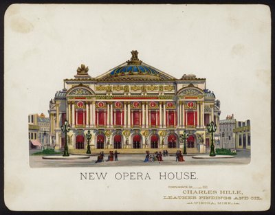 Palais Garnier opera binası, Paris, Fransa (chromolitho) by American School