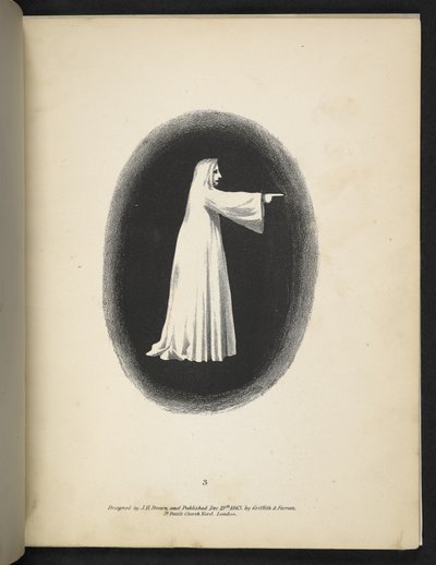 Plaka 3. Beyaz bir hayalet.  spektropi; veya, Her yerde ve herhangi bir renkte hayaletler gösteren şaşırtıcı spektral yanılsamalar vb. ser. 1.  J.H. Kahverengi  1864 by American School