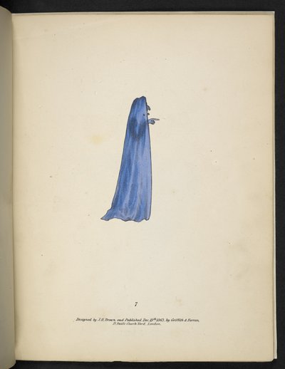 Plaka 7. Mavi bir hayalet.  spektropi; veya, Her yerde ve herhangi bir renkte hayaletler gösteren şaşırtıcı spektral yanılsamalar vb. ser. 1.  J.H. Kahverengi  1864 by American School
