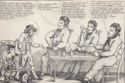 1812 Savaşı Arifesinde Siyasi Karikatür, c.1812 (lito) by American School