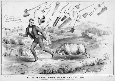 Polk, yüne karşı, ya da Harry-bane, H R Robinson, New York, 1844 tarafından yayınlandı. by American School
