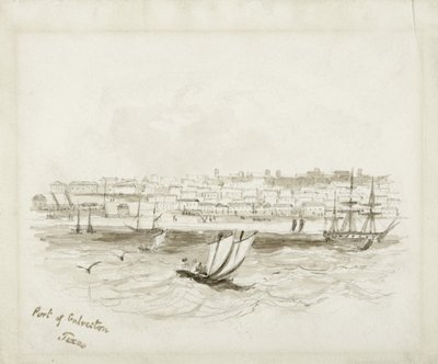 Galveston Limanı, Teksas, 1800