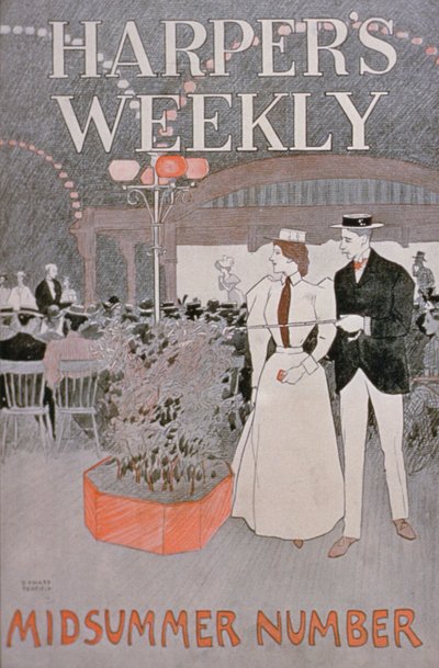 Poster reklam Harpers Weekly, Yaz Ortası Sayısı by American School