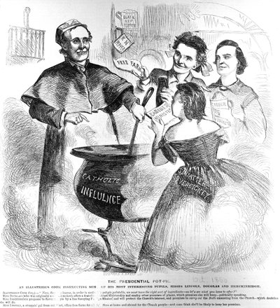 Frank Leslies Bütçesinden Başkanlık Pot Pasta, 1 Ekim 1860 by American School
