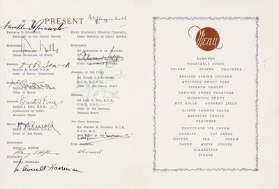 Winston Churchill ve Franklin D. Roosvelt tarafından imzalanmış, ABD Amiral Gemisi Augusta, Ship