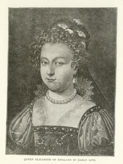 Erken yaşamda İngiltere Kraliçesi Elizabeth by American School