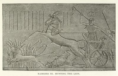 Ramses III Aslanı avlarken by American School