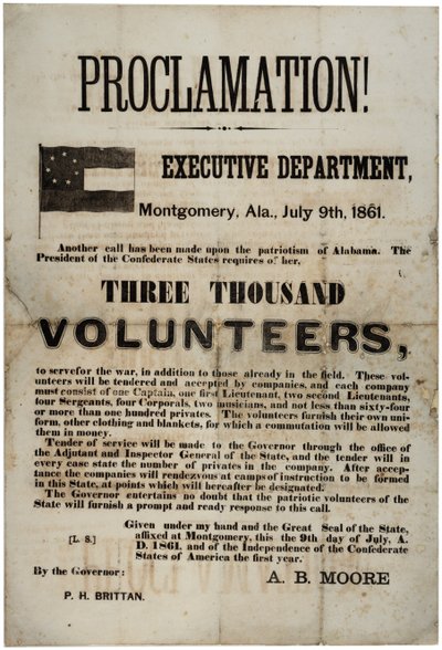 Üç bin gönüllü talep eden işe alım bordrosu, 9 Temmuz 1861 by American School