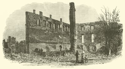 Chambersburg Harabeleri, Belediye Binası, Eylül 1864 by American School