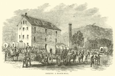 Bir un değirmeninin yağmalanması, Temmuz 1864 by American School
