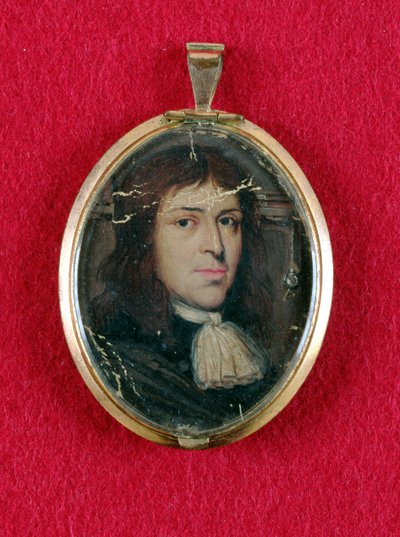 Samuel Parris, c.1685 (kart üzerinde yağlı boya) by American School