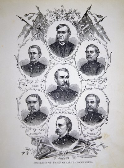 Birlik Ordusunun Tanınmış Süvari Komutanlarının Yedi Portresi (lito) by American School