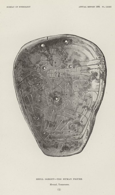 Shell Gorget - İnsan Figürü by American School