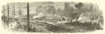 Shermans ordusu, Rough and Ready ve Jonesborough, Ağustos 1864 arasındaki Macon Demiryolunu yok ediyor by American School