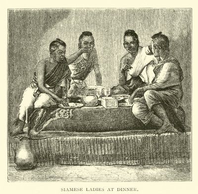 Akşam yemeğinde Siyam bayanlar by American School