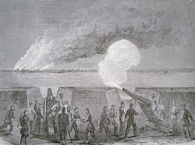 Charleston Kuşatması, bombardıman altında yanan şehir, 3 Ocak 1864, Harper