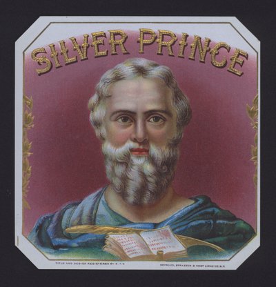 Silver Prince, puro etiketi (chromolitho) by American School