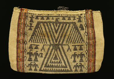 Saklama çantası, Potawatomi, c.1890 (pamuk sicim ve yün ipliği) (ayrıca bkz. 340992) by American School