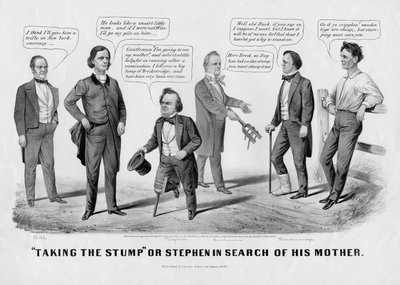 Kütüğü almak veya Stephen annesini ararken, Currer & Ives, New York, 1860 tarafından yayınlandı. by American School