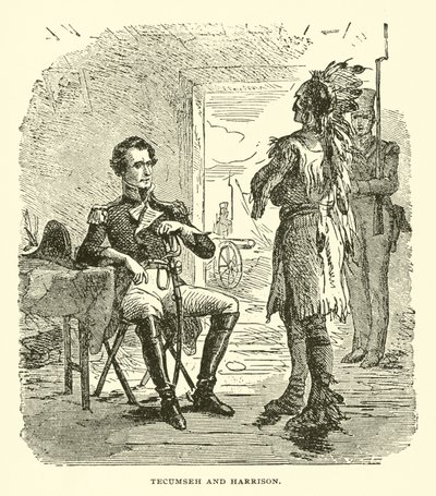 Tecumseh ve Harrison by American School