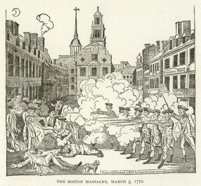 Boston Katliamı, 5 Mart 1770 by American School