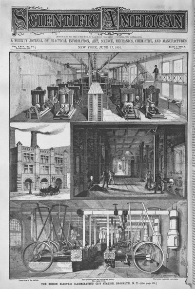 Edison Electric Aydınlatıcı Cos Station, Scientific American