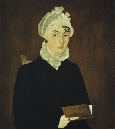 The Lady from Hornell, 1810 dolayları (ahşap panel üzerine yağlı boya) by American School