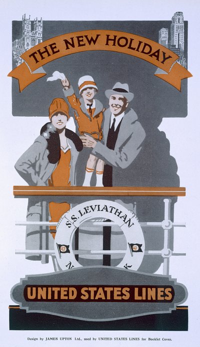 Yeni Tatil, United States Lines için reklam, SS Leviathan, 1920
