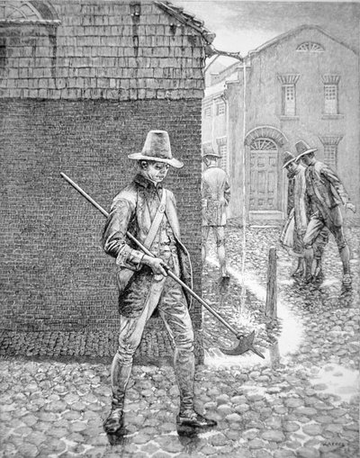 1693 New York Polisi (gravür) by American School