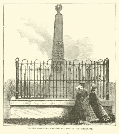 Eski Anıt, teslim olma yerini işaretler, Temmuz 1863 by American School