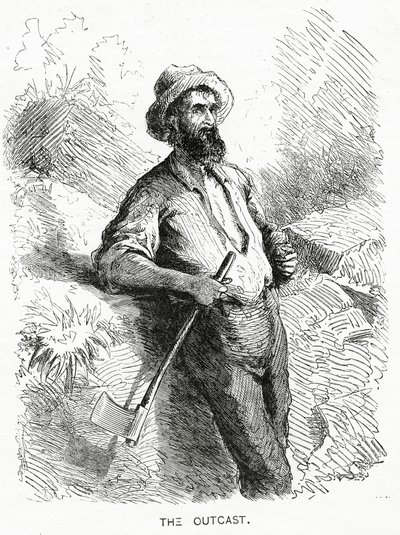 The Outcast, uzun metrajlı bir hikaye için örnekleme, A Community of Outcasts, Appletons Journal, 23 Mart 1872 by American School