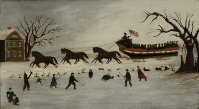 Suffragettes Kızakla Biniyor, 1870-90 by American School