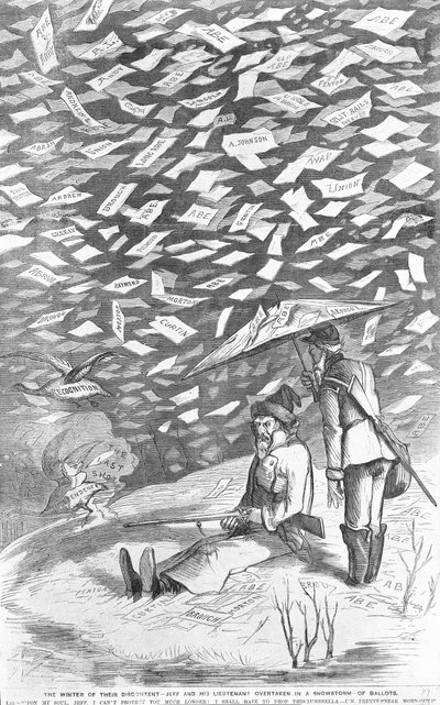 Hoşnutsuzluklarının Kışı, Jeff ve Teğmeni Bir Kar Fırtınasında Geçerler, 1894 dolayları by American School