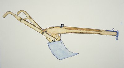 Çelik kanatlı pulluk (renkli taş) by American School