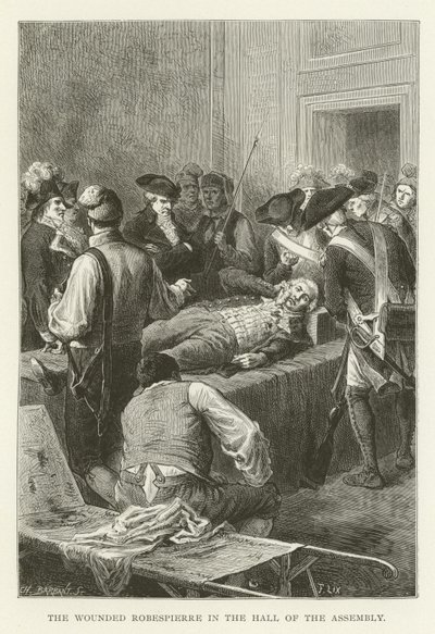 Yaralı Robespierre Meclis Salonunda by American School