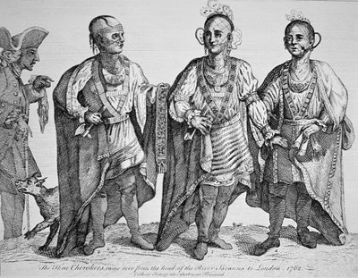 Üç Amerikan Cherokee Şefi by American School