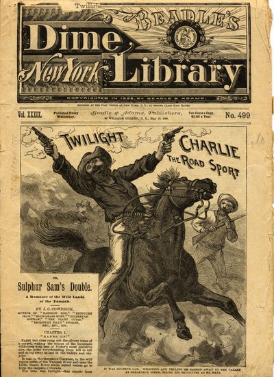 Alacakaranlık Charlie, Beadles New York Dime Romanının Ön Kapağı, 1888 by American School