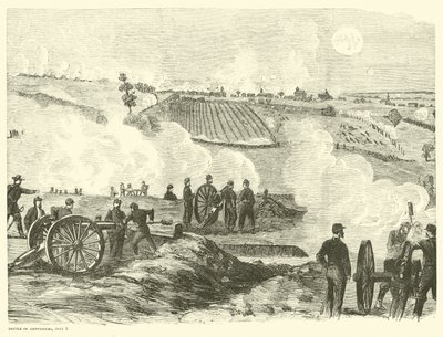 Merkeze yakın birlik pozisyonu, Gettysburg Savaşı, 2 Temmuz, Temmuz 1863 by American School