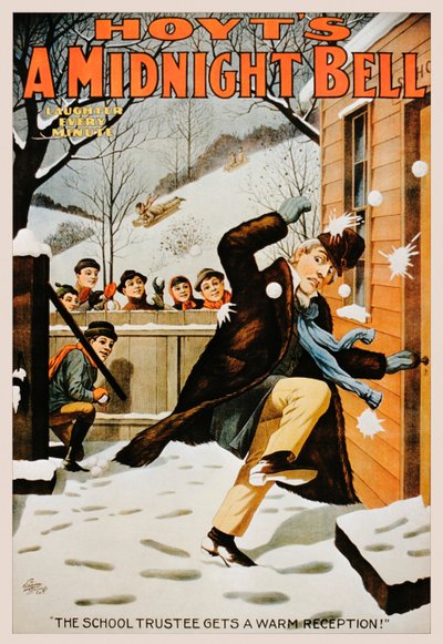 Kartopu ile adam yağma erkek çocukların VINTAGE poster, 1890-99 by American School