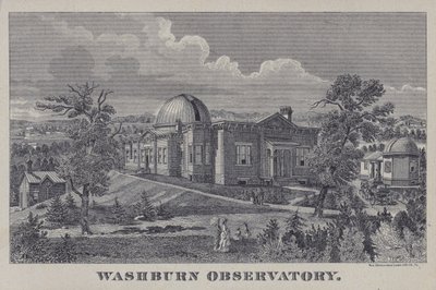 Washburn Gözlemevi, Madison, Wisconsin, ABD (lito) by American School