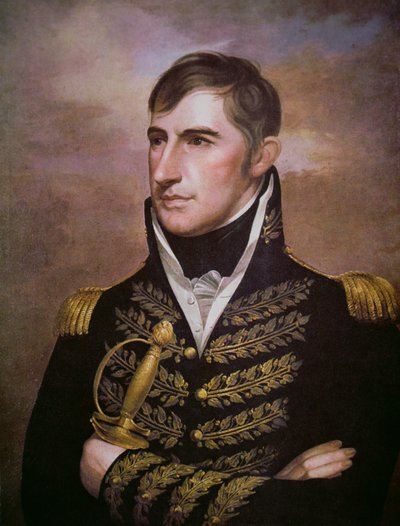 William Henry Harrison (1773-1841) (renkli taş) by American School