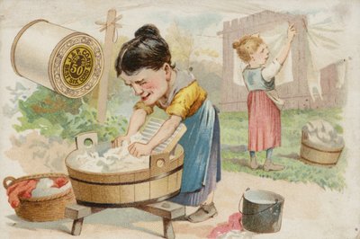 Bahçede Giysi Yıkanan Kadınlar by American School