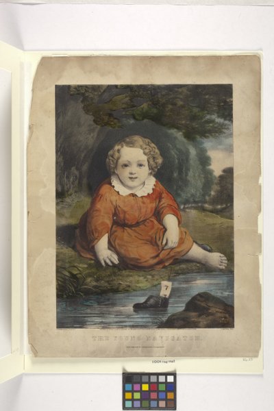 Young Navigator (elle renklendirilmiş litografi) by American School