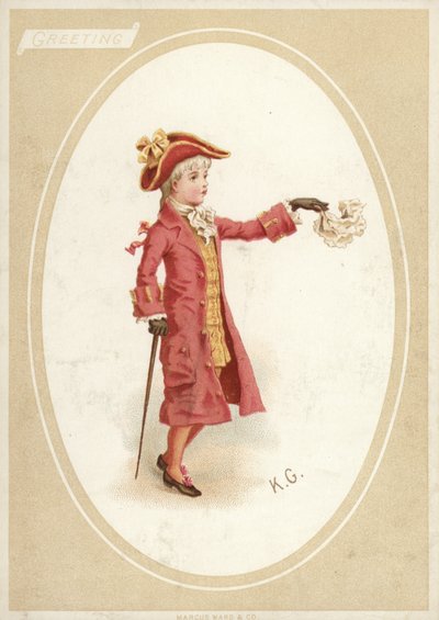 18. yüzyıl kostümlü genç çocuk by American School